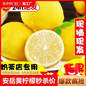 四川安岳黄柠檬5斤新鲜水果一级果当季现摘榨汁皮薄多汁整箱包邮9