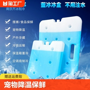 蓝冰冰盒空调扇冰袋保鲜冰板保温箱摆摊蓄冷可循环冰晶盒注水冷冻