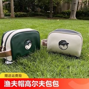 MALBON韩国新款手抓包渔夫帽高尔夫包包杂物包双层golf休闲手提包