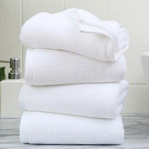 5酒店毛巾纯棉洗脸吸水美容院专用包头白毛巾面巾宾馆家用柔软