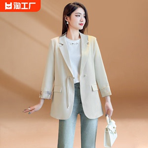 新中式国风西装外套女春秋2024新款高级感气质时尚短款西服宽松型
