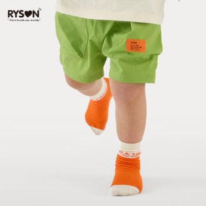 RYSON潮童装新款INS夏季果绿色立体大口袋工装裤休闲多口袋短裤