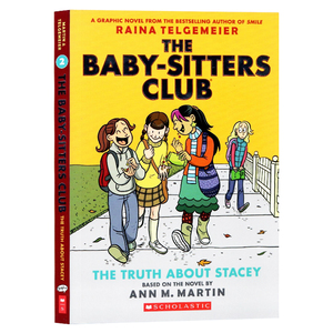 保姆俱乐部2 史黛丝的真相 英文原版 The Baby Sitters Club The Truth About Stacey 全彩搞笑漫画 儿童课外阅读书 Ann M. Martin