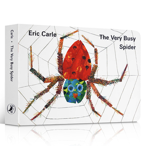 进口英文原版The Very Busy Spider非常忙碌的蜘蛛Eric Carle艾瑞卡尔爷爷Puffin吴敏兰低幼宝宝英语启蒙可触摸线条情景游戏图书籍