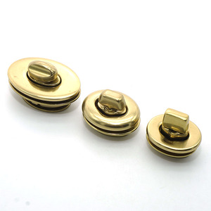 黄铜拧锁椭圆形包锁扣女包钮锁DIY箱包配件铜皮包扣卡扣式旋转锁