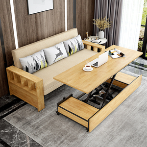 沙发床茶几一体 智能电动升降桌子带床两用可折叠双人2米多用书桌