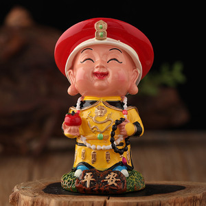 程老师北京手绘泥人彩塑人物摆件宫廷皇帝泥塑出国纪念礼品送老外
