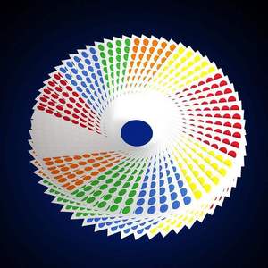 hantang dot label color sticker round digital sticker