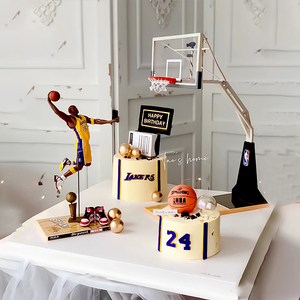 麦克法兰nba篮球架 模型摆件配搭人偶篮球场NBA球星专用投篮球框