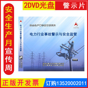 正版包发票2023年全国安全生产月 电力行业事故警示与安全监管2DVD光盘版警示教育片视频