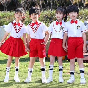 六一儿童演出服女童合唱表演服小学生班服幼儿园男童朗诵服装红色