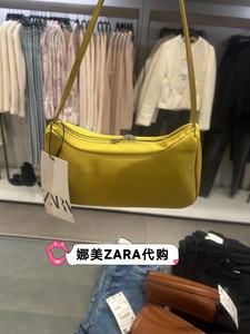 黑现货2月ZARA女包代买丝缎质感单肩包 两色6538310 097 6538/310