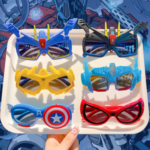 2024新款男童墨镜变形金刚防紫外线遮阳太阳镜小孩哥超级英雄眼镜