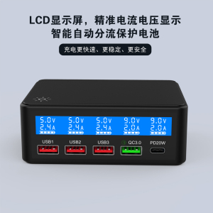 USB-CPD140W100W65W45W30W电脑平板手机充电器无线充QC快充9V2A数显屏幕电流检测仪