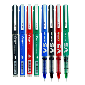 日本PILOT百乐水笔新V5升级版BXC-V5中性笔直液式走珠笔进口笔可换墨胆签字笔0.5mm大容量2支包邮