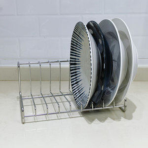 304不锈钢餐盘沥水架6格9格晾碟架菜板砧板架碟子收纳厨房置物架