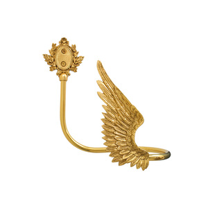 美式创意小天使翅膀黄铜纯铜窗帘挂钩装饰挂钩复古壁北欧欧式墙钩