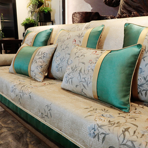 新中式沙发垫 实木套罩巾防滑四季通用中式123组合轻奢中国风定制