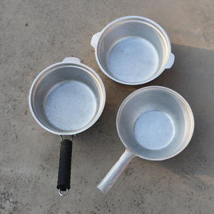 铝制砂锅麻辣烫土豆粉米线用老式可加热铝水瓢水舀子单把手小汤锅