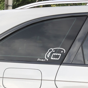 西西车贴电动摩托车贴贴纸卡通可爱DOMO君汽车侧窗三角窗个性装饰