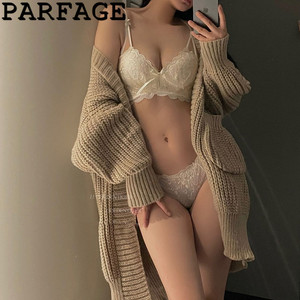 日本Parfage ins法式三角杯内衣女小胸聚拢bra调整型收副乳文胸罩