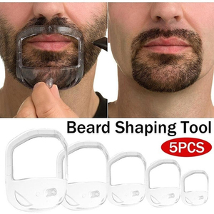 出口beard shaper络腮胡须造型器5个 连口胡子修剪模板尺剃须工具