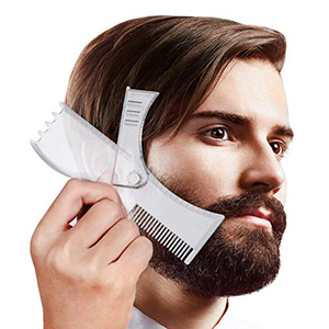 出口beard shaper旋转多功能胡须造型梳络腮胡子修剪模板美发工具