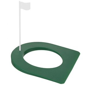 高尔夫推杆练习器 辅助推杆练习盘 带小旗子果岭洞杯盘高尔夫用品