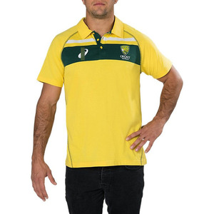日本运动澳大利亚板球队男款运动休闲吸湿排汗刺绣POLO衫短袖T恤