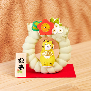 可爱老虎桌面摆件日本柚子舍创意礼品生肖日式家居桌面礼物装饰品