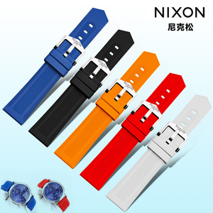 尼克松NIXON手表带橡胶表带柔软防汗防水运动潜水硅胶表带20/22mm