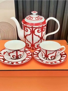 适用于爱马仕欧式陶瓷咖啡杯茶杯水杯杯子茶壶水壶温水壶咖啡壶咖