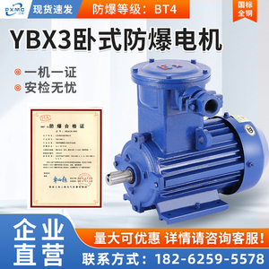防爆电机YBX3三相异步380V国标马达铜芯煤矿用节能隔爆电动机BT4