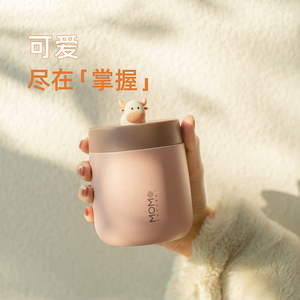 日本momo保温杯便携小巧女可爱大口径水杯不锈钢大肚杯子迷你高级