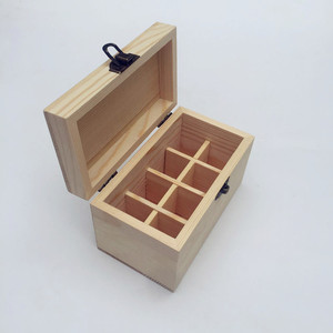 8格精油收纳盒5~15ml精油木盒子 活动隔板翻盖木盒 厂家直销 定做