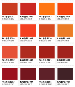 RAL2004纯橙色2003粉彩橙2002朱红色2001红橙色自动喷漆手摇油漆