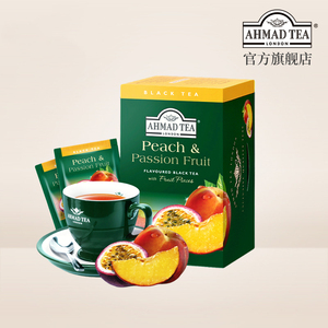 AHMAD TEA英国亚曼水蜜桃百香果味红茶进口袋泡茶包20个独立茶包