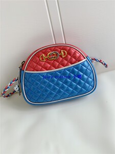 国内现货 美国 Gucci  mini 古奇菱格纹迷你拼色贝壳包斜挎包