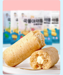 韩国进口乐曦奶酪味谷物棒零食五谷棒宝宝磨牙棒饼干80g夹心米饼