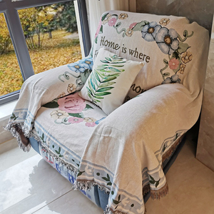 美式单人沙发巾布全盖套罩功能椅沙发垫老虎椅网红芝华士盖布毯子