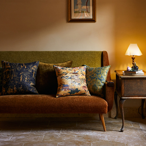 偏爱集复古靠枕高级感客厅沙发靠垫中式风景印花奢华欧式抱枕套