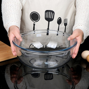 微波炉耐热钢化玻璃碗沙拉搅拌碗超大号家用和面盆厨房酱料腌料碗