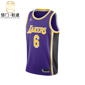 正品Nike耐克速干洛杉矶湖人队宣告球迷版詹姆斯篮球衣CV9481-513