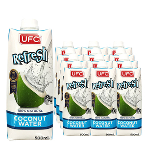 泰国进口UFC100%纯椰子水饮料500ml*12盒装果汁整箱