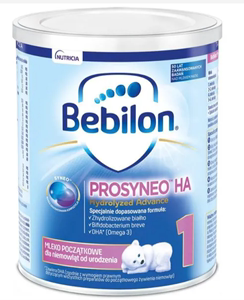 波兰牛栏适度水解1段奶粉bebilon ha防过敏腹泻400g25/3