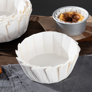 巴斯克烘焙油纸蛋糕纸托4寸6模具免折包装盒脱模纸专用一次性垫纸