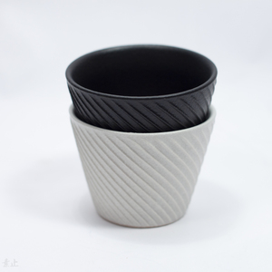 素止 黑白陶瓷咖啡单品杯日式简约 闻香手冲咖啡功夫茶咖啡评鉴杯