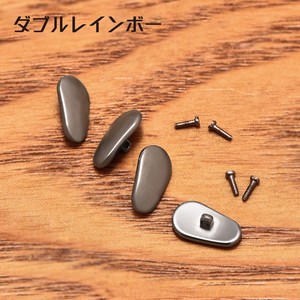 3副日本纯钛眼镜鼻托防滑防压痕鼻垫鼻梁钛合金属托叶眼睛框配件