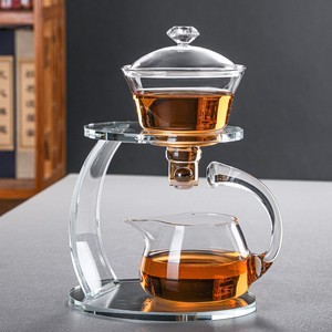玻璃自动茶具套装简易家用功夫茶具用品分茶器一体式懒人泡茶神器