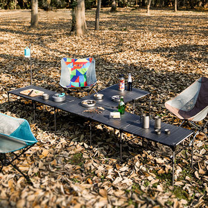 黑鹿几何魔方户外折叠桌超轻便携式 野外露营枱 铝合金野餐小桌子